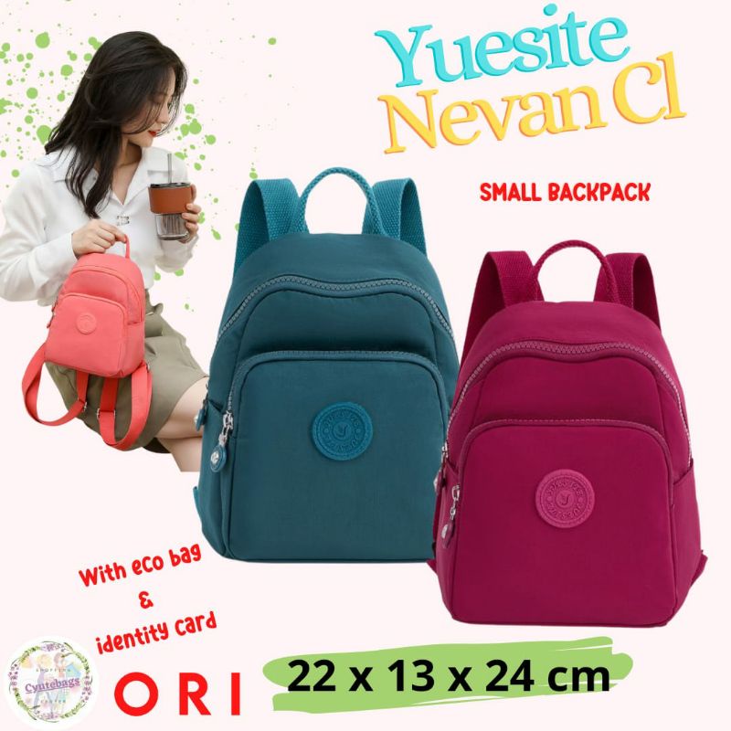 TAS RANSEL KECIL YUESITE NEVAN CL SMALL BACKPACK ORI ANTI AIR KEKINIAN CYUTEBAGS