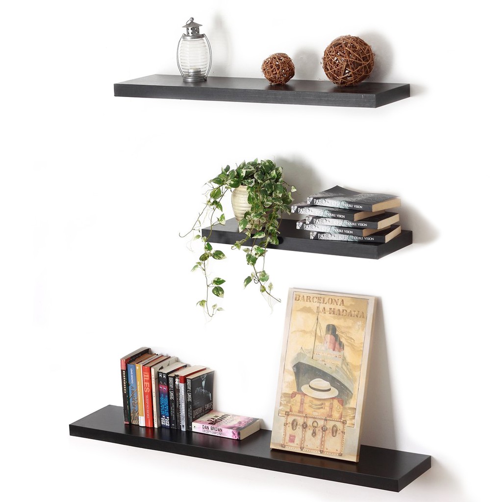  Rak  Dinding  Ambalan Floating Shelves Isi 3 Buah 40 30 