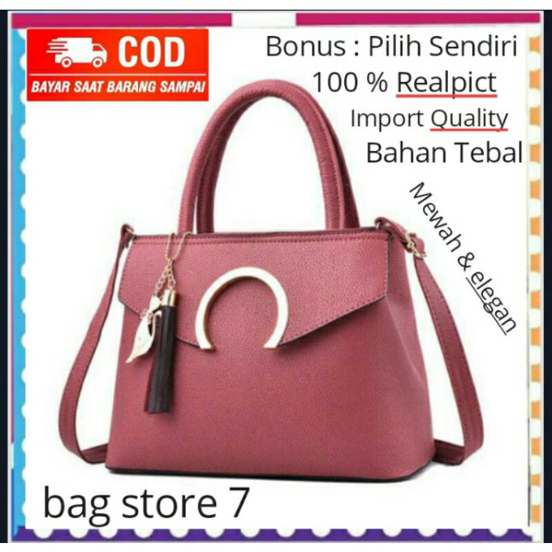 TAS KERJA SELEMPANG BAHU ELEGAN SHOULDER BAG IMPORT WANITA PEREMPUAN CEWEK ANAK REMAJA MURAH KEREN O
