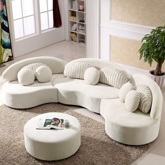 Set sofa tamu terbaru sofa unik dengan meja 04NAG