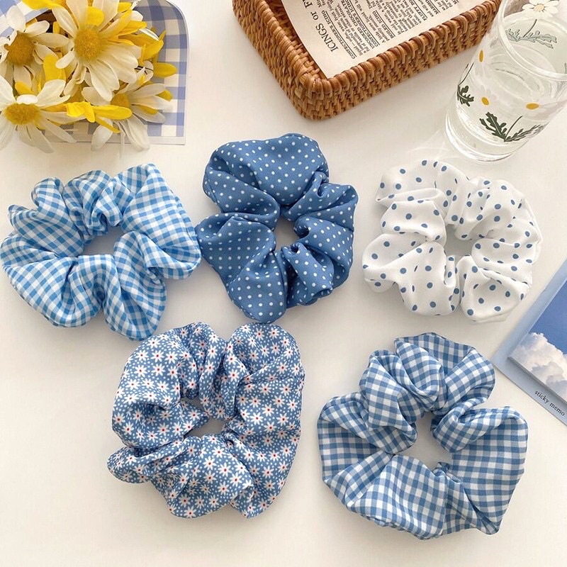 ✨Scrunchies Motif Korea - Ikat Rambut Korea✨