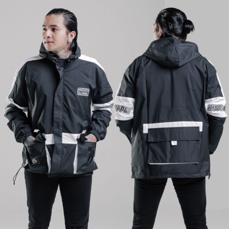 KMO Jaket Parka Pocket Parasut Pria