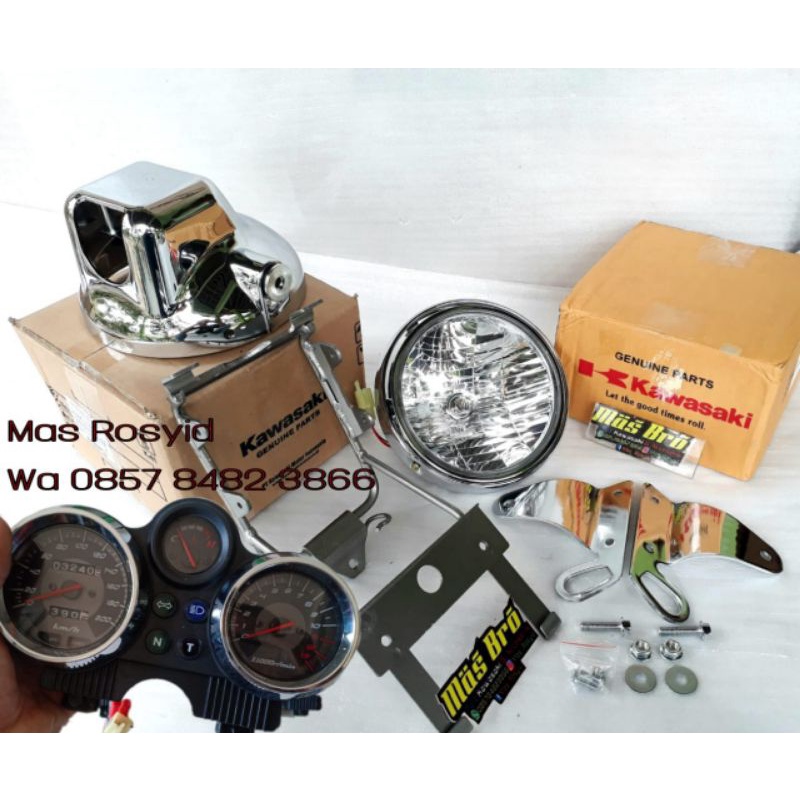 headlamp lampu bulat depan Ninja SS original baru spedo copotan kondisi bagus