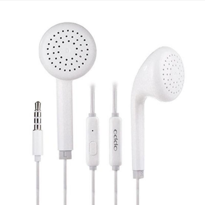 Headset OPPO Original Handsfree Earphone HF Earbud headphones Mic on off good quality Non Pack