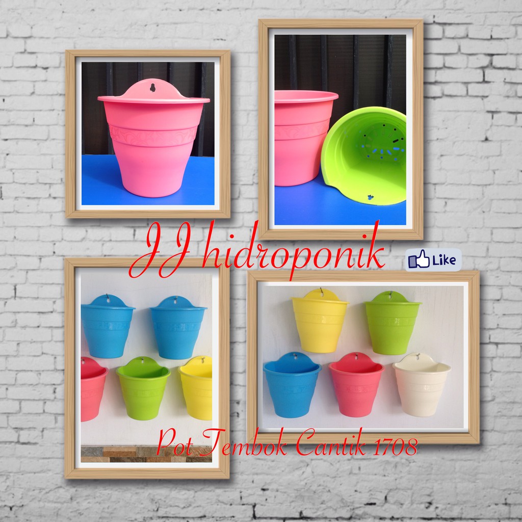  Pot  tempel tembok  WARNA WARNI CANTIK 1708 minimal 3 pcs 