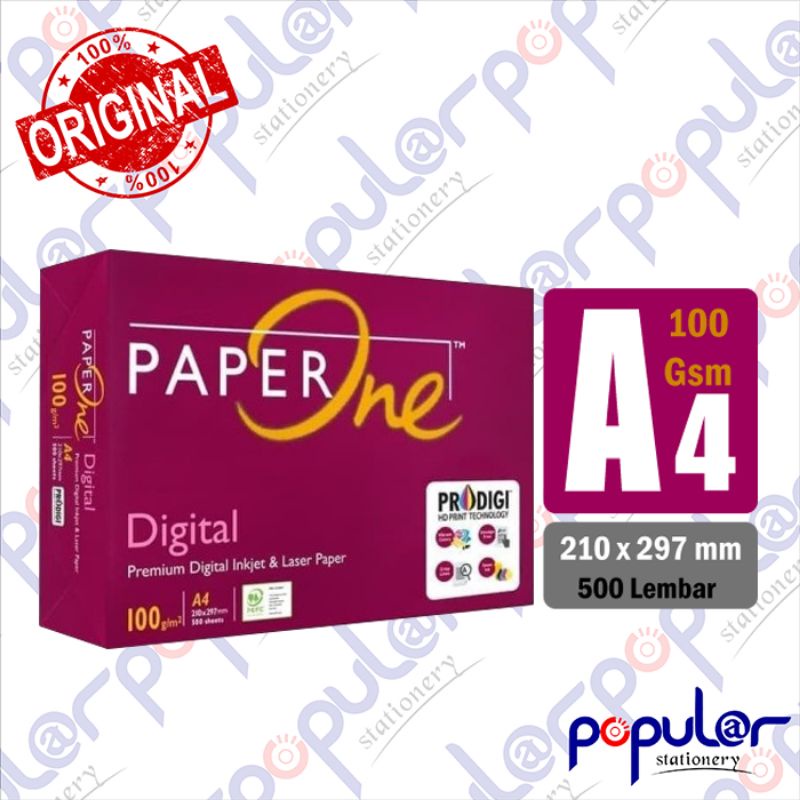 

Kertas HVS Paper One A4 100