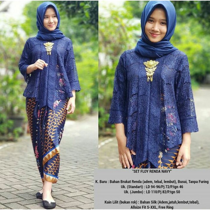 Trendy Kebaya Sabrina Brokat Sofia Peplum Belt Tempel 