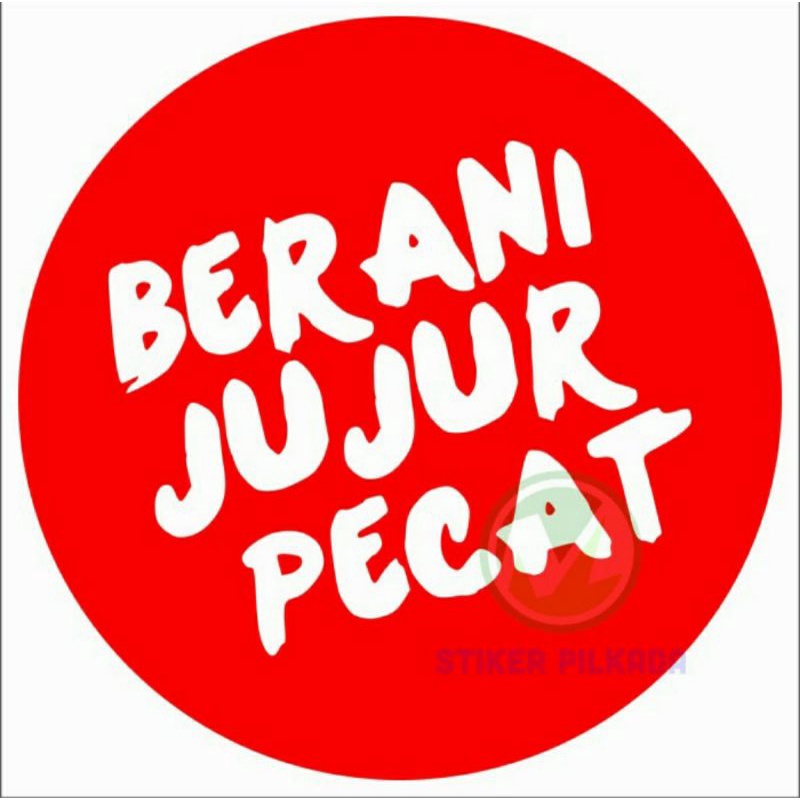 

STIKER VINYL BERANI JUJUR PECAT 15x15cm