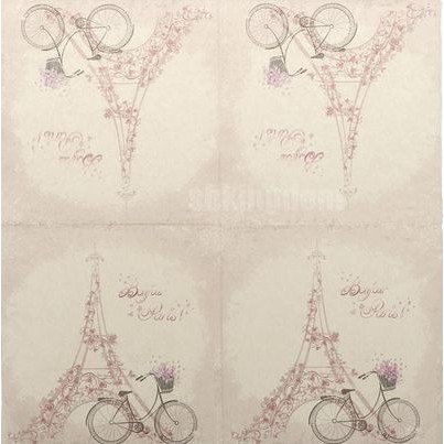 Decoupage Napkin - Tissue Decoupage 2Ply CT - Bonjour Paris