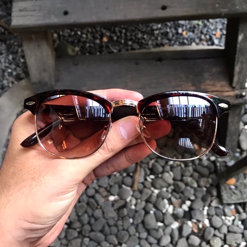 KACAMATA IMPORT LINGARDS BROWN CLUBMASTER LEOPARD