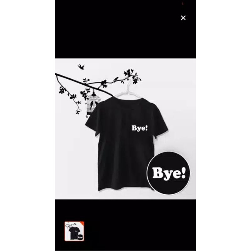 kaos bye bye logo samping/atasan wanita
