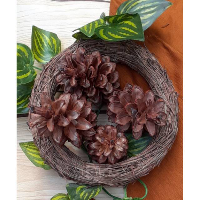 Birdnest Sarang Burung Daun Pinus Dekorasi Rustic mahar cincin 11 cm