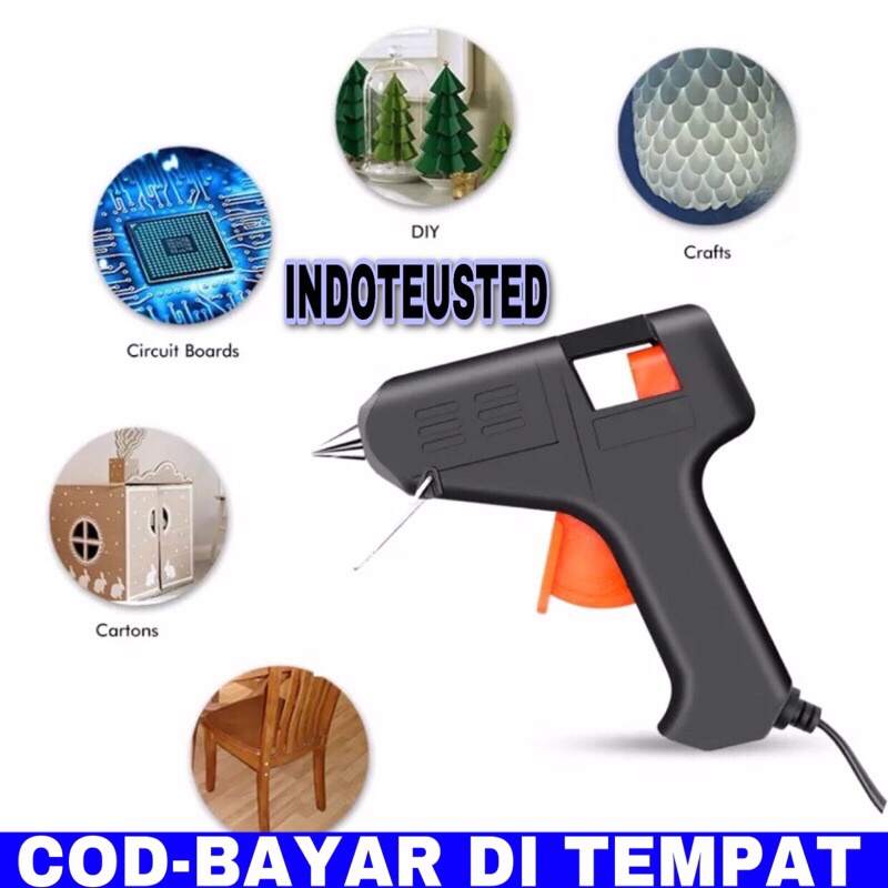 

INDOTRUSTED Lem - Lem universal- Lem hp - glue gun - Lem tembak 20w dan 40w Bonus lem stik