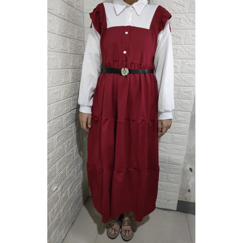 RILLO - Dress Livy / Gamis Remaja Kekinian Free Belt