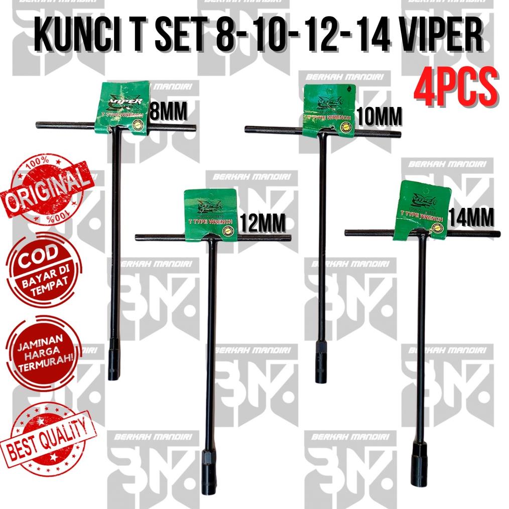 KUNCI T SET VIPER 4PCS UK.8-10-12-14 TERLARISS...,,,,,