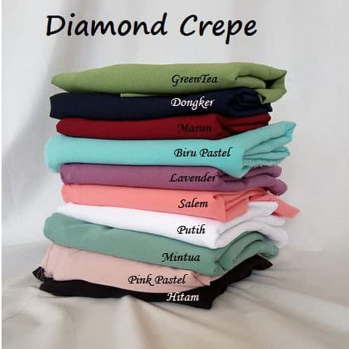 1m Kain Diamond Crepe Strech Tekstur Seperti Berpasir Bahan Utk Jilbab Pasmina