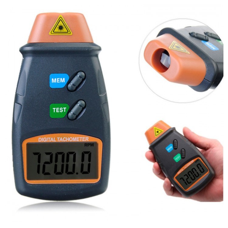 Alat Pengukur Digital u/ RPM Meter (Rotasi)+Laser Infrared u/ Bengkel
