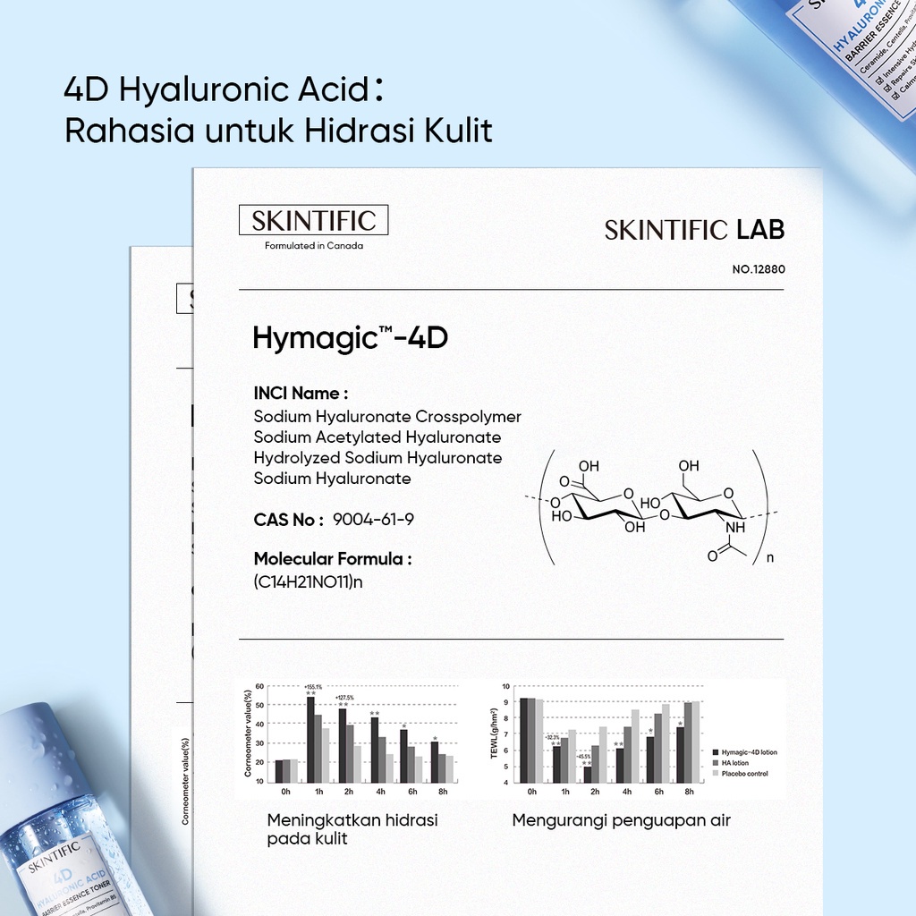 SKINTIFIC 4D Hyaluronic Acid (HA) Barrier Essence Toner Hydration Toner Defeat Dryness In10S 100ML