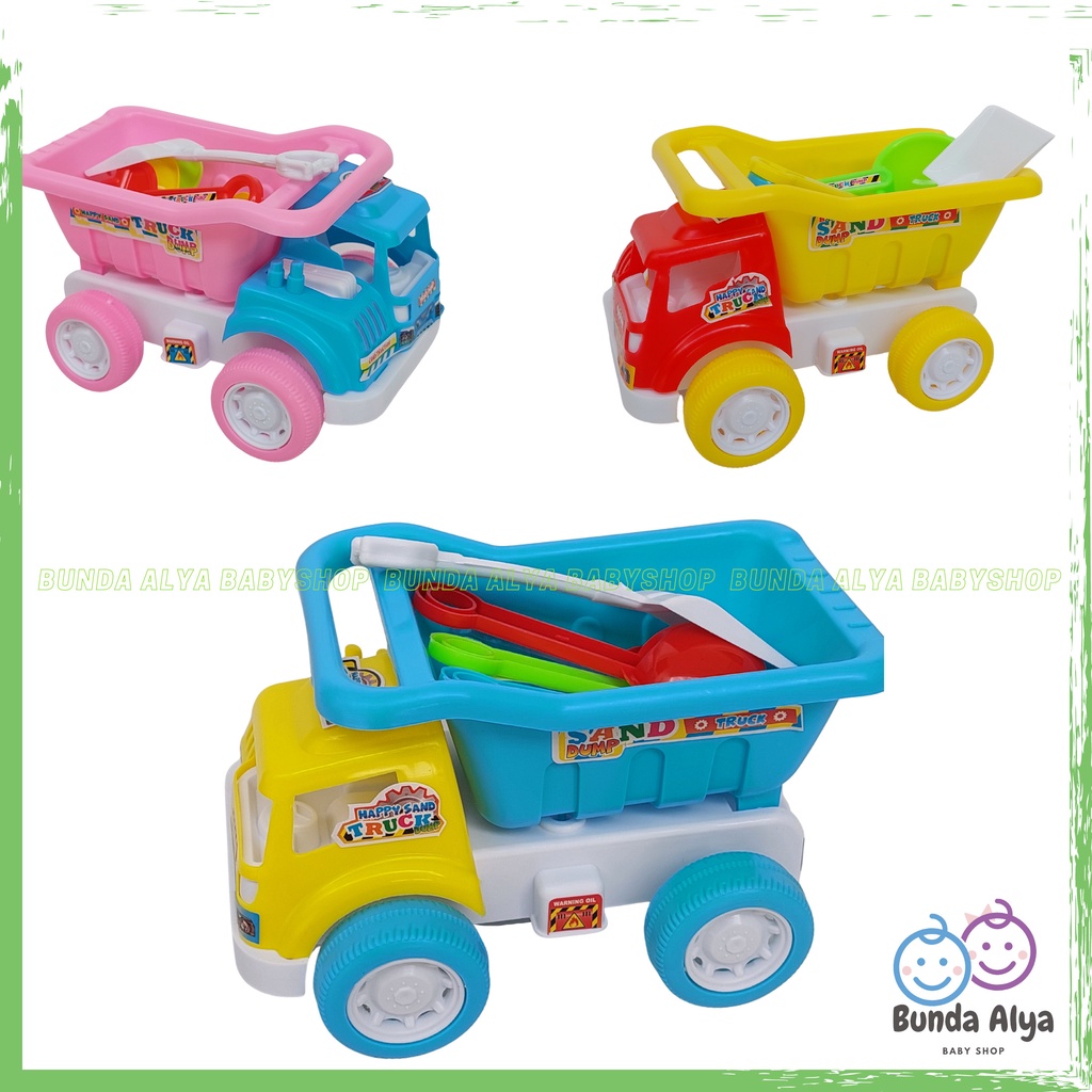 Set Mainan Truk Pasir Dengan Cetakannya - Mainan Happy Sand Dump Truck SNI - Mainan Edukasi Anak