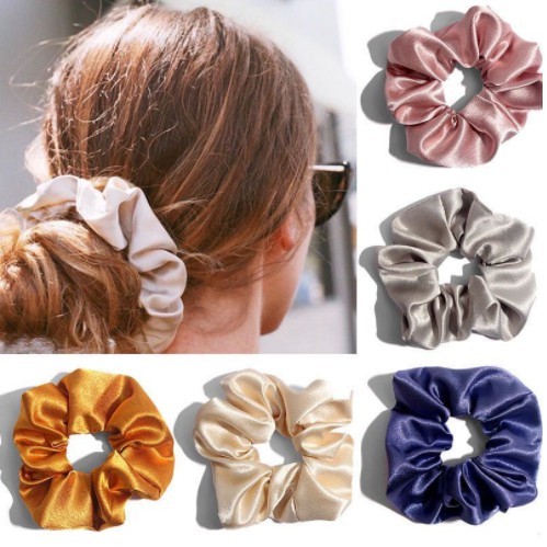 Ikat Rambut Scrunchie Mini Polos Gaya Korea/ Scrunchie / Cemol / cepol rambut/Scrunchie jumbo