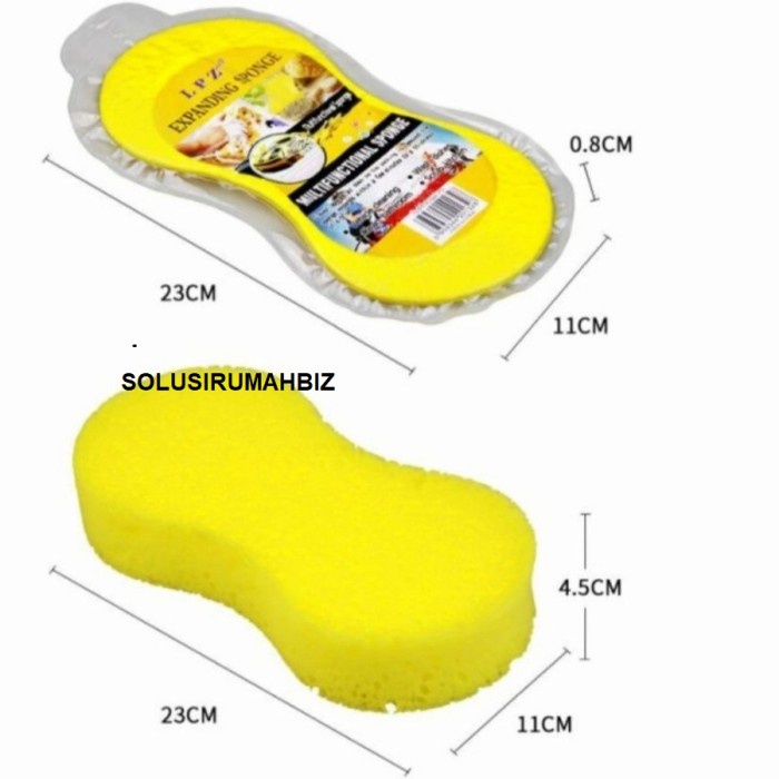 spon busa compres cuci mobil motor piring smart sponge expanding spons