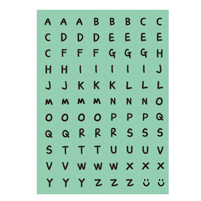 imoda 1Lembar Huruf Inggris & Nomor Stiker Label Stiker Diary Scrapbooking Dekorasi Alat Tulis Sekolah-A