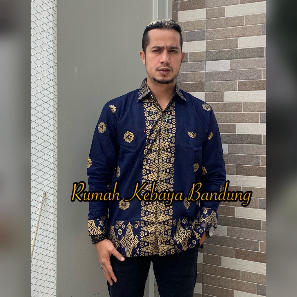 KEMEJA COUPLE ASHANTY NIA MAUDY BATIK JUPRI MOTIF SONGKET PALEMBANG(FOTO CEWEK TERPISAH)