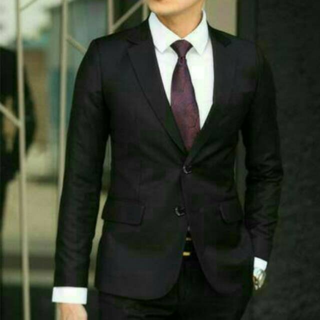JAS PRIA ZET BLACK - Jas Hitam Blazer Cowok Exclusive Executive Elegan Formal Resmi Kantor Nikah MC