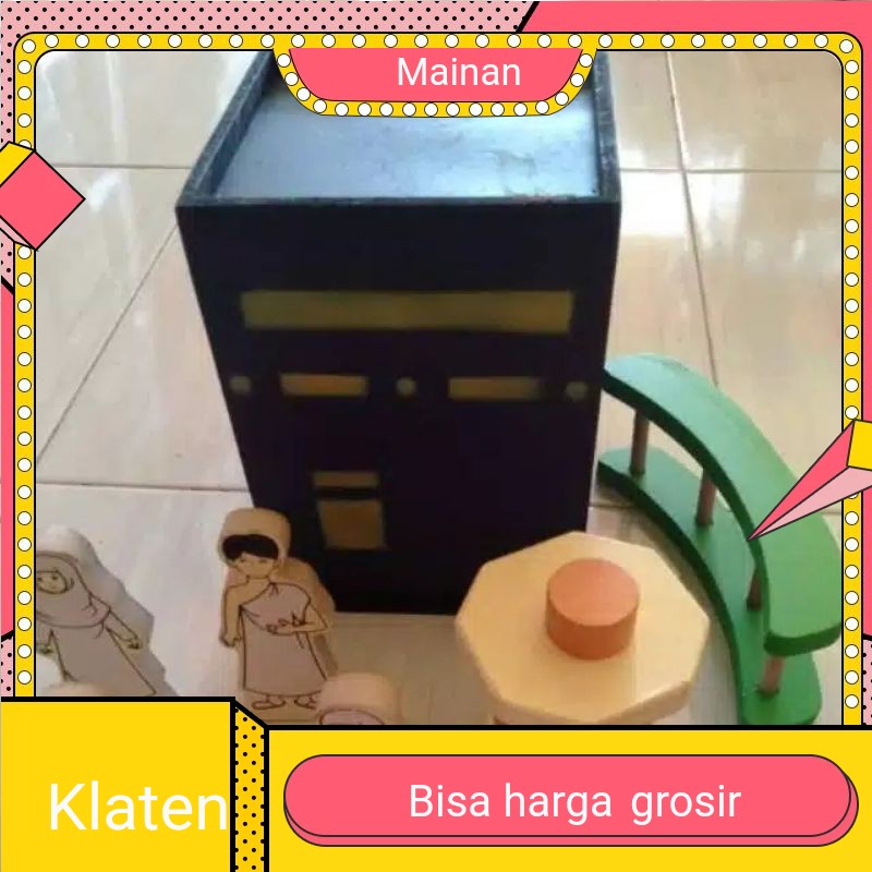 Mainan edukasi anak,mainan murah,mainan peraga,miniatur ka'bah