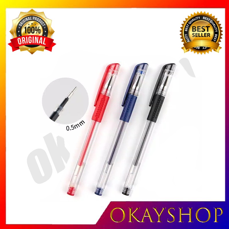 

Okayshop Pulpen Gel Bolpen Pena Pen Alat Tulis Gel Tebal 0.5 MM Perlengkapan Sekolah