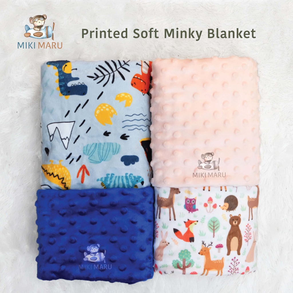 Jual Mikimaru Selimut Bayi Soft Minky Dot Premium Printed Baby Soft Blanket Premium Baby Blanket Selimut Bayi Premium Shopee Indonesia