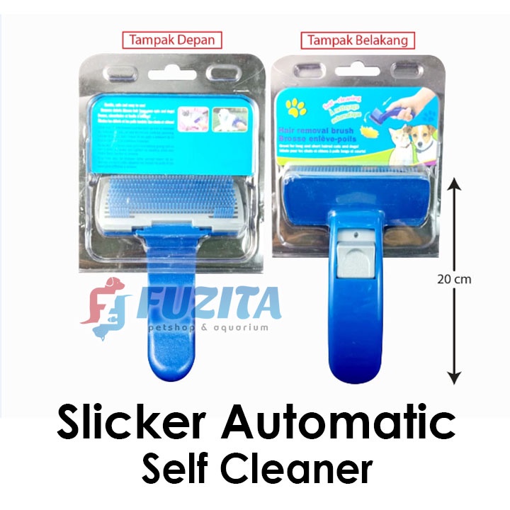 Slicker Automatic Cleaner BESAR - Sisir Bulu Anjing/Kucing/Kelinci Otomatis mirip zoom