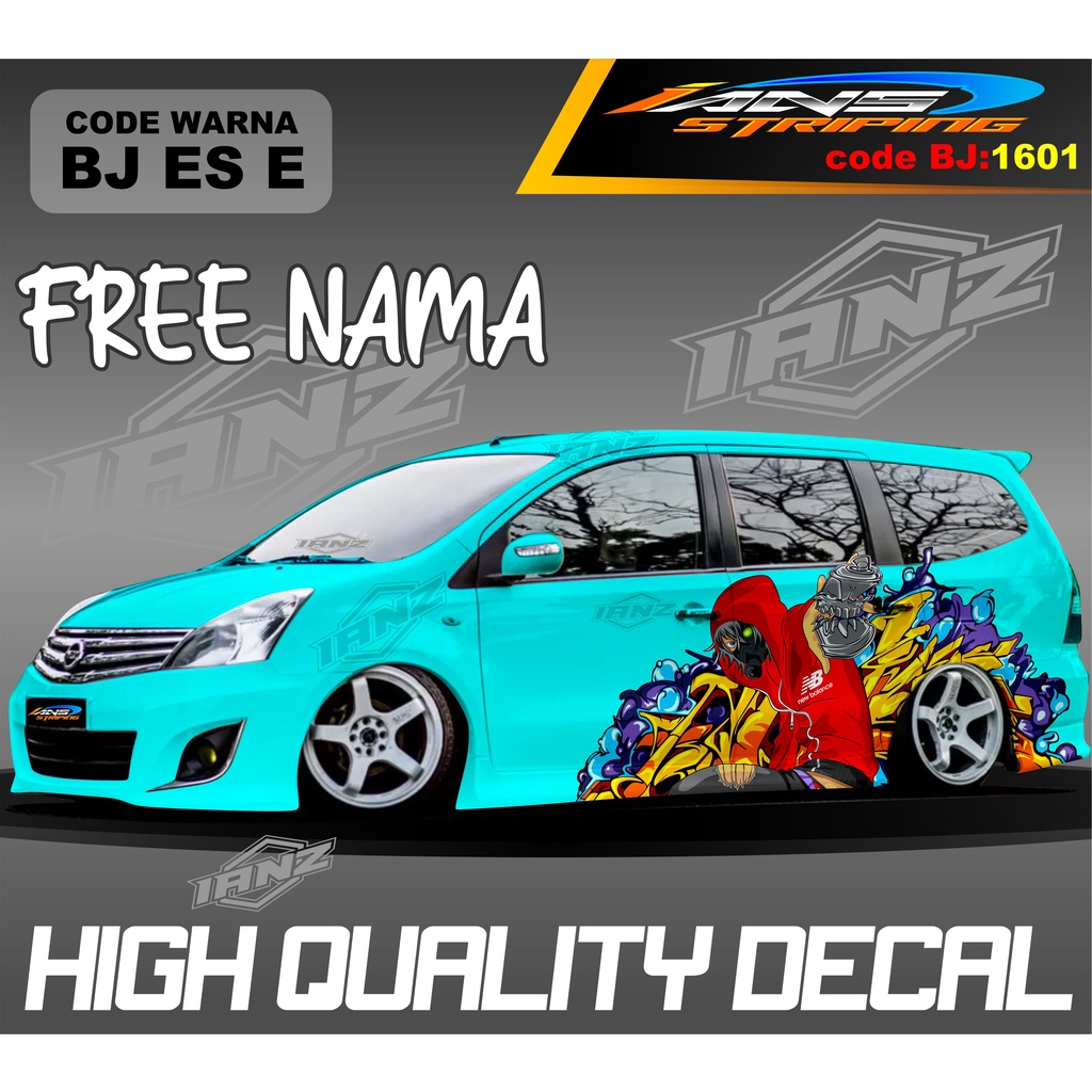 STIKER DECAL MOBIL GRAND LIVINA / STIKER MOBIL TERIOS XPANDER NEW DESAIN / VARIASI STIKER MOBIL AVANZA XENIA