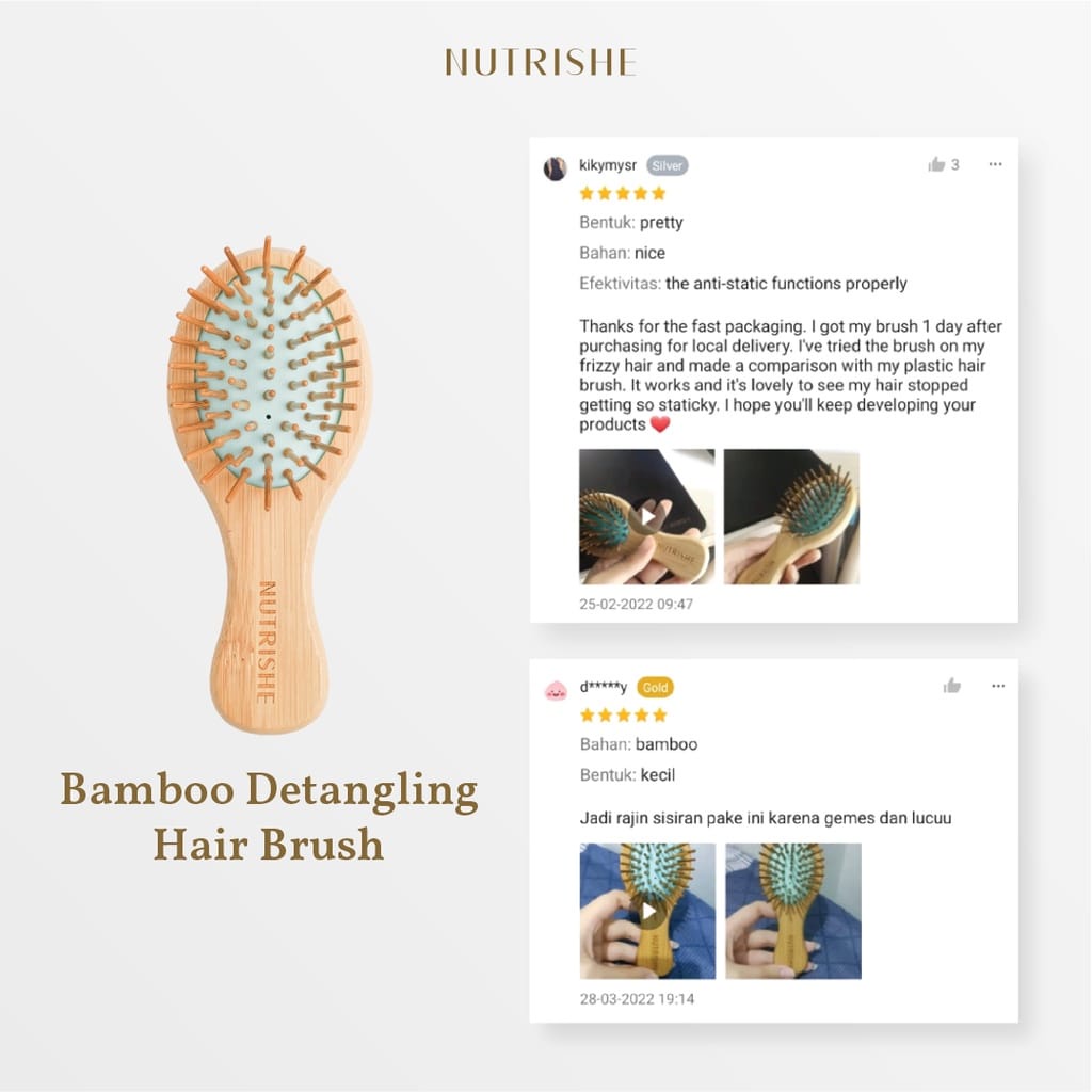 Nutrishe Bamboo Detangling Hair Brush Gen 2