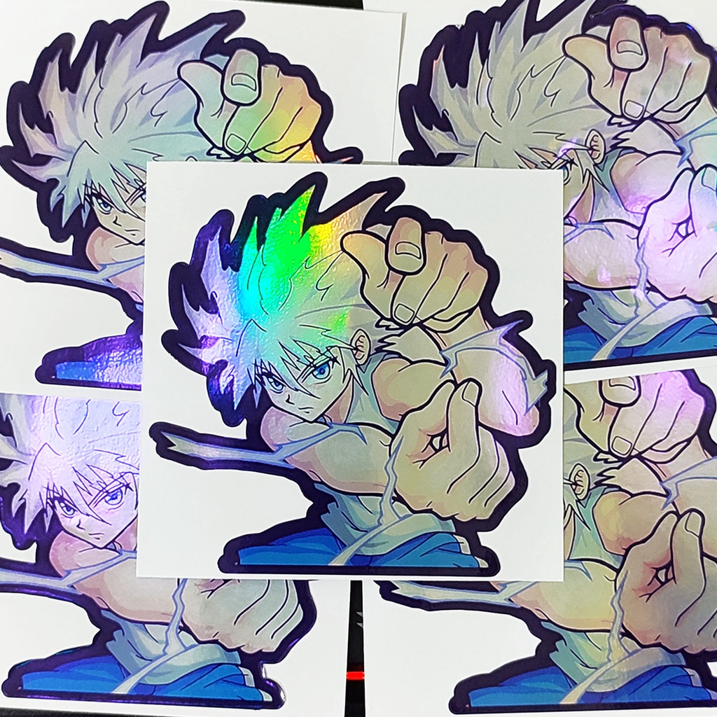 STICKER STIKER HOLOGRAM ANIME - KILLUA HUNTERXHUNTER  - STIKER ANIME HOLOGRAM