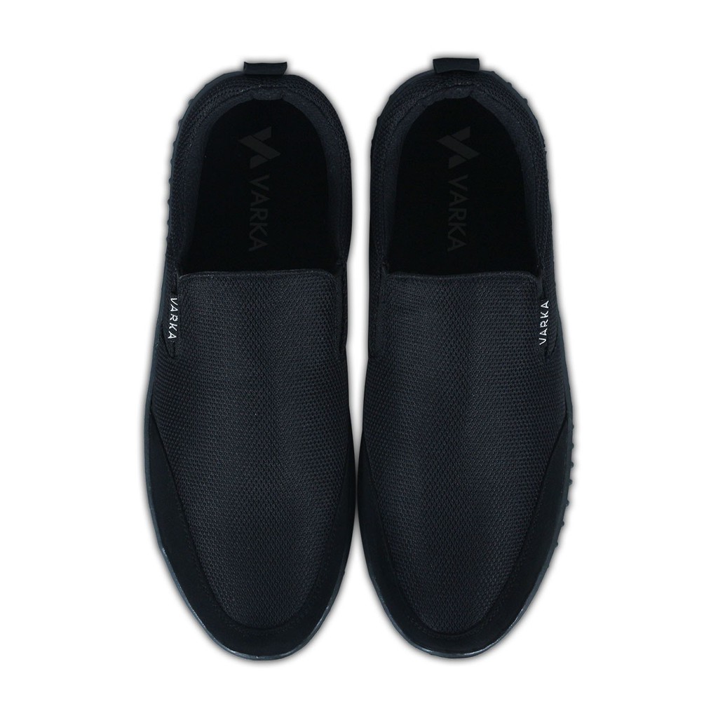 Sepatu Kasual Pria Terbaru V 585 Brand Varka Sepatu Slip On Pria Warna Hitam