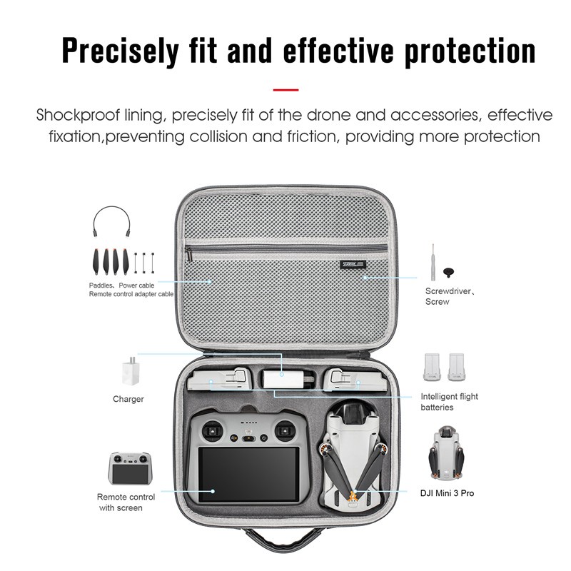 STARTRC Portable Storage Box Carrying Case for DJI Mini 3 Pro &amp; Remote