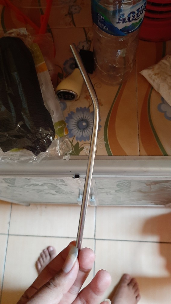Sedotan Stainless Model Bengkok