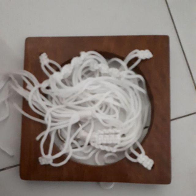 Macrame Hanging Shelf - Tali Pot Gantung - Tatakan Pot Kayu