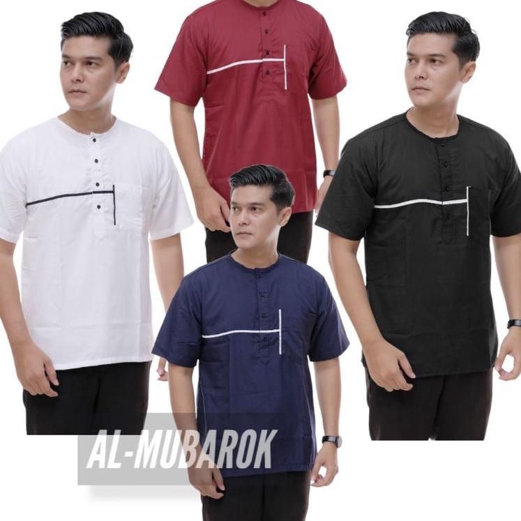 [Art. 02] AL-MUBAROK Pakaian Muslim Atasan Katun TOYOBO PREMIUM Baju Koko Pria Dewasa Jumbo Big size