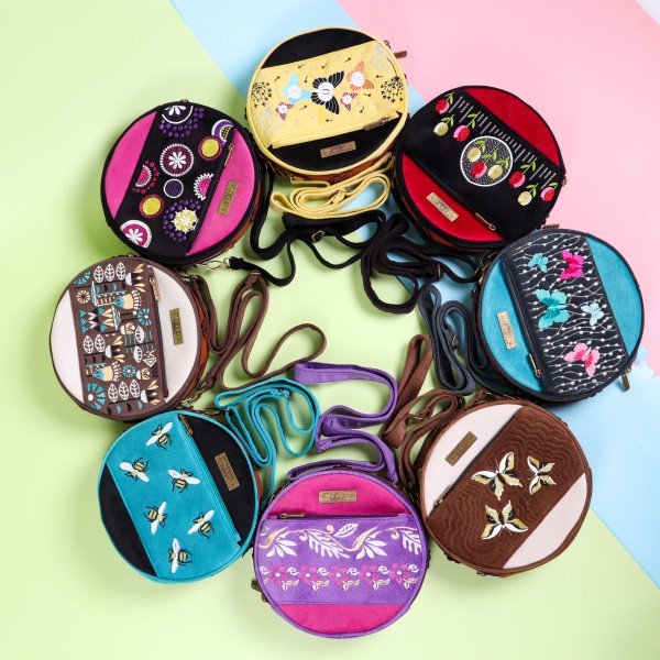 Tas Bulat Slempang Premium Wanita SlingBag Multifungsi Bordir Terbaru Makara Etnik Canteen Organizer