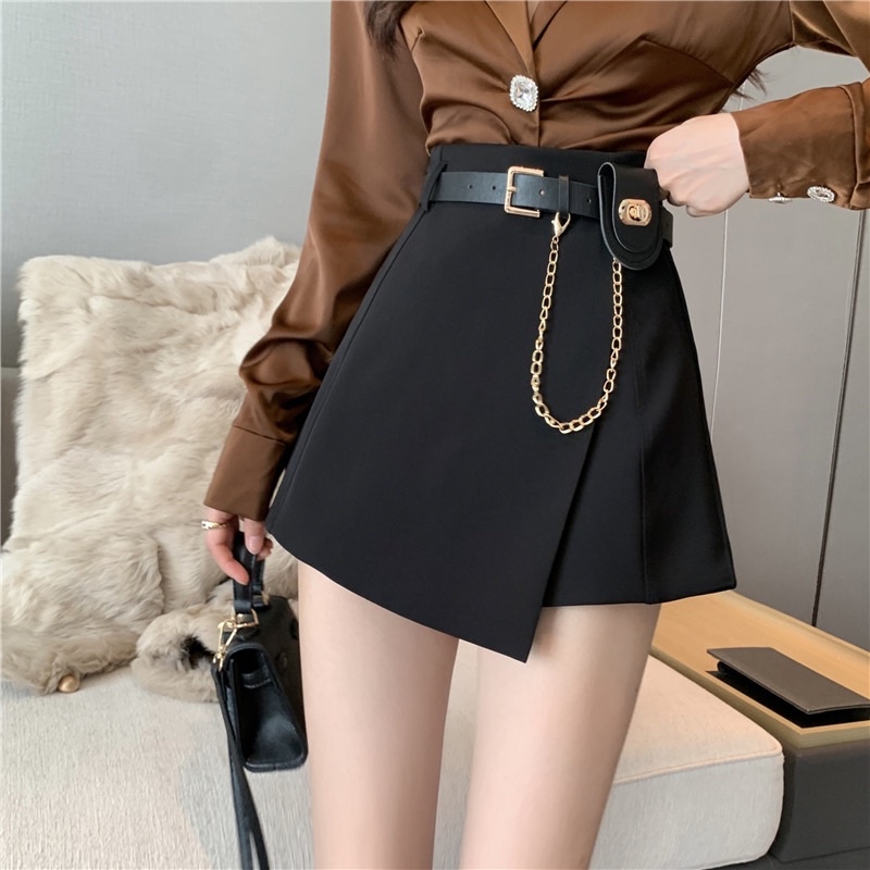 SKORT MINI SKIRT FREE BELT HIGHWAIST IMPORT WANTA ROK MINI MX607