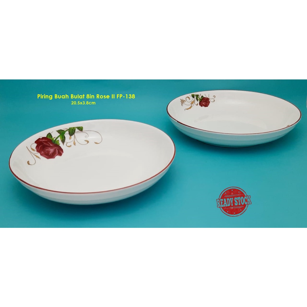 Piring Buah Bulat 8in Rose II FP-138