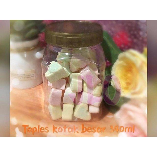Toples plastik kotak besar 340 ml
