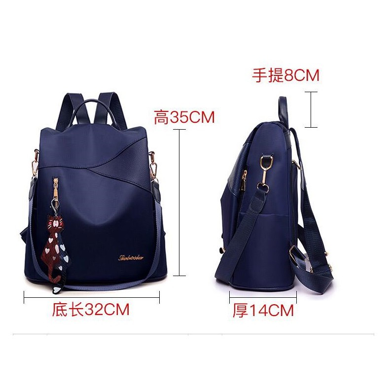 BJ16093 - BLACK/BLUE/GRAY/RED - TAS RANSEL PUNGGUNG BACKPACK TAS SEKOLAH TAS KULIAH RANSEL NYLON PARASUT RINGAN IMPORT TERMURAH TERLARIS JAKARTA ELJ6093 BQ2735 GT1925