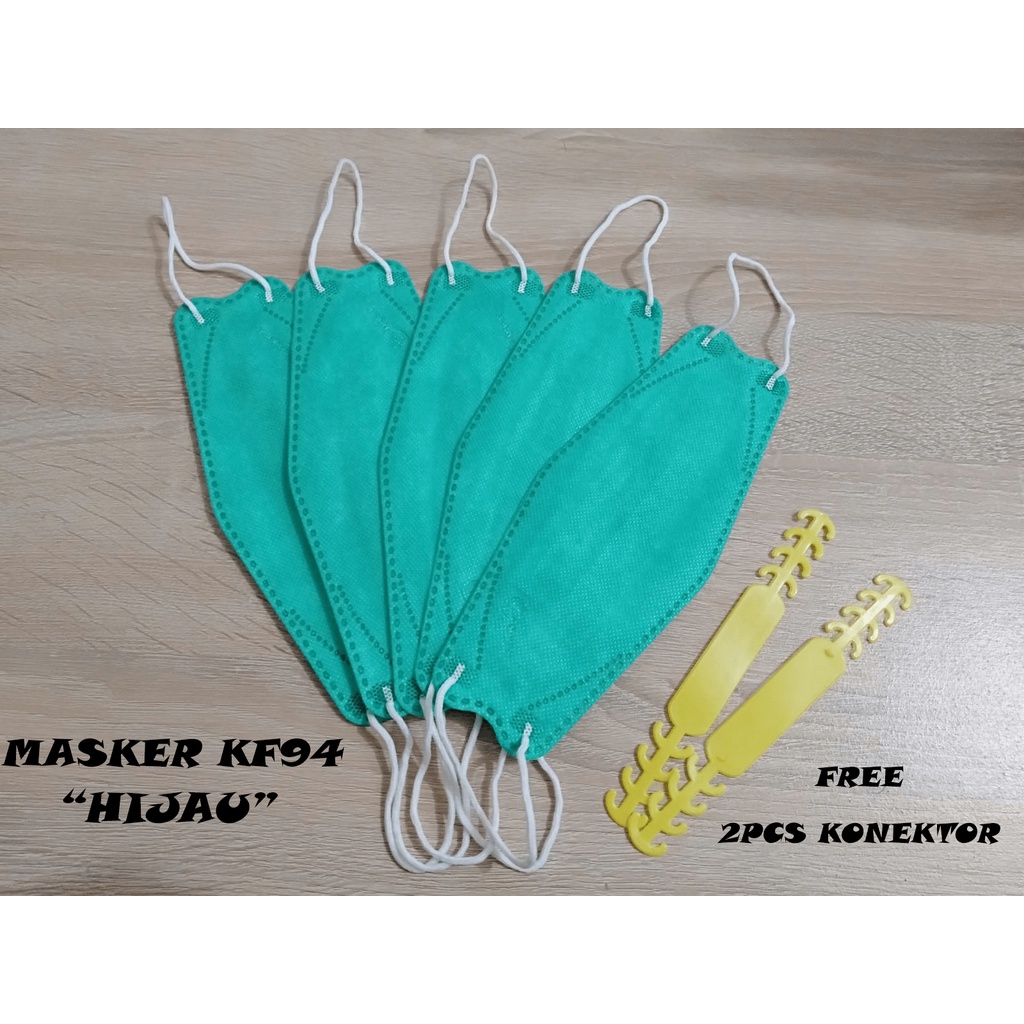 Masker Kf94 Earloop Original Masker KF94 Polos PREMIUM Free Konektor 3ply