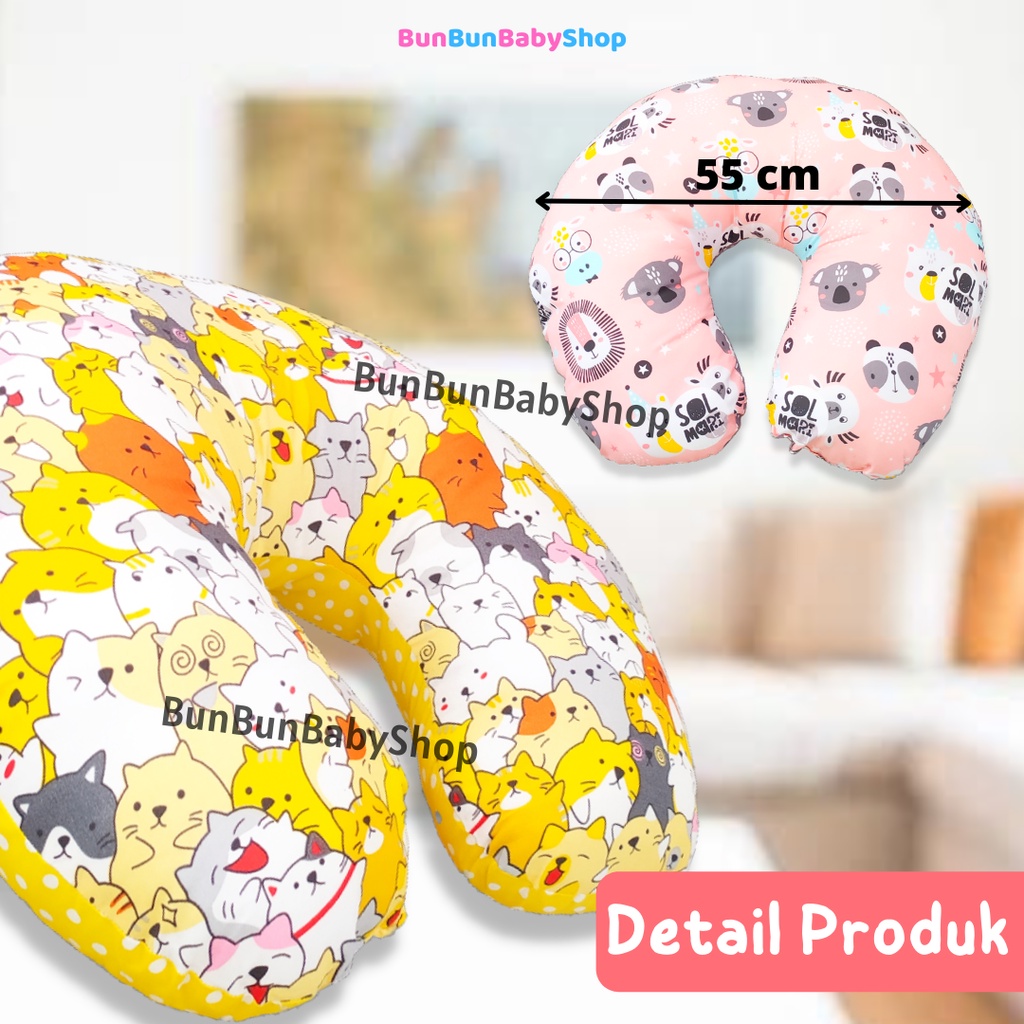 Bantal Ibu Menyusui Nursing Pillow Jumbo Busui Bansui Motif Unisex Katun Murah Perlengkapan Bayi Baru Lahir Peralatan ASI Baju Baby New Born Makan Bunbunbabyshop