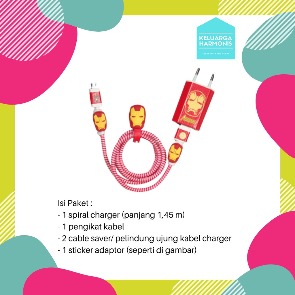 Pelindung Kabel Spiral 1 Paket Charger