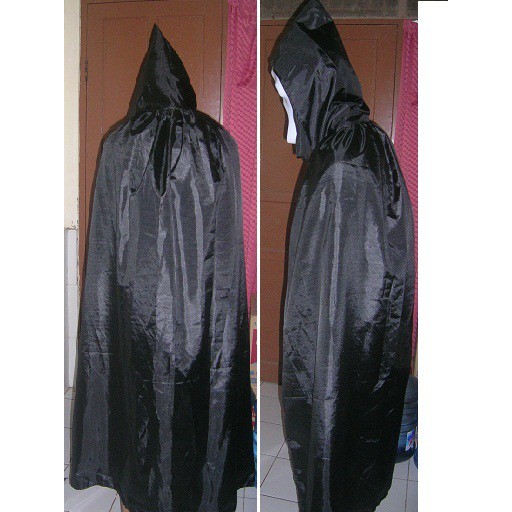 kostum halloween  jubah hitam + hood