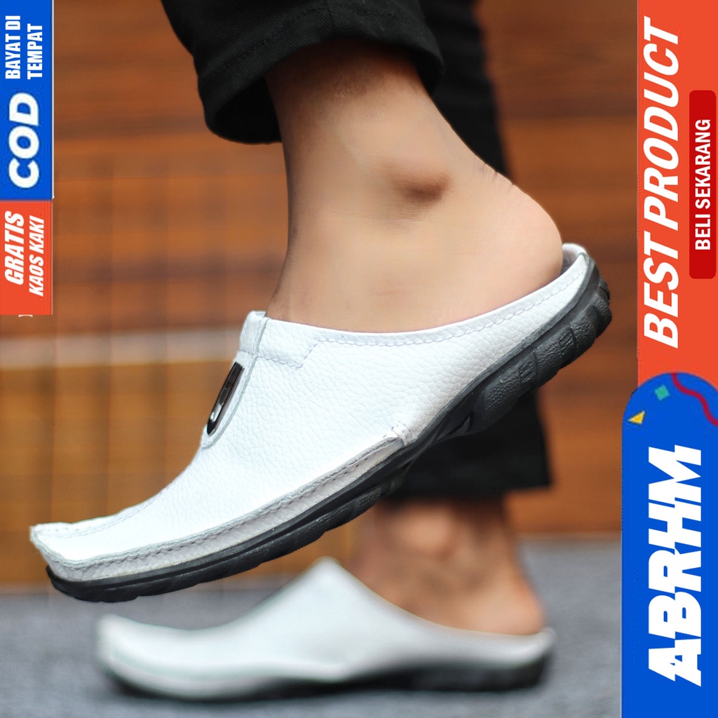 Sepatu Sandal Casual Sneakers Kulit Asli Bustong Tutong Pria CLAHS ABHRM